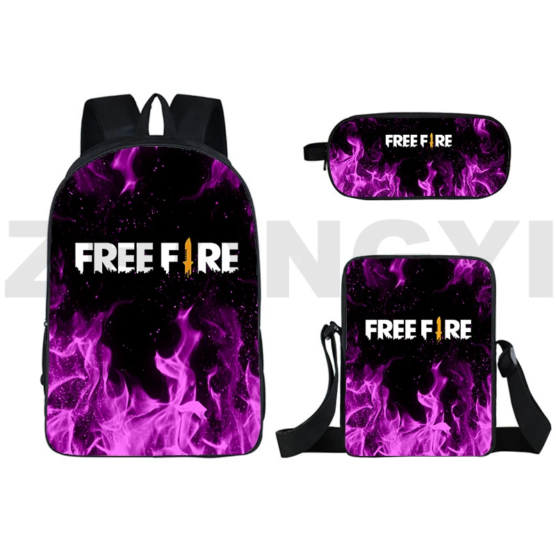 3D Принт Free Fire Garena Раница Free Fire Game (молив случай През рамо) 16-инчов Аниме-раница За книги, Ретро Раница Училищна чанта