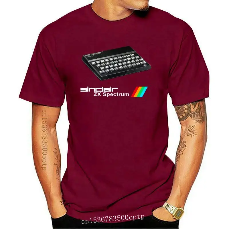 Нова тениска ZX Spectrum в ретро стил с принтом 8 бита 80 с къс ръкав