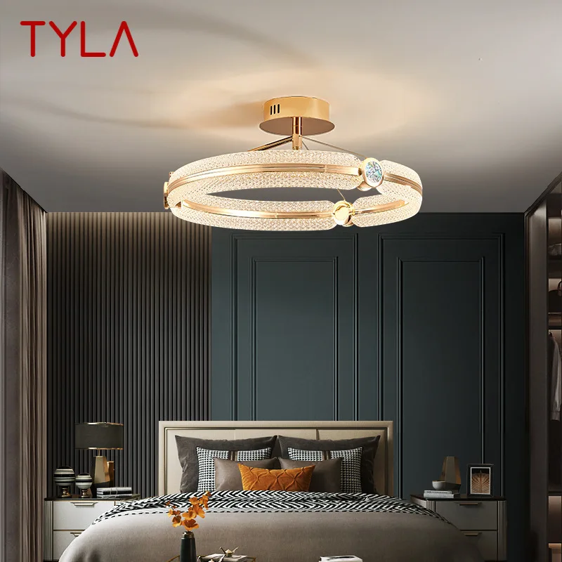 Тавана лампа TYLA Nordic, Модерен Led Творчески Ретро лампа, Декор за хола и спалня Луксозен