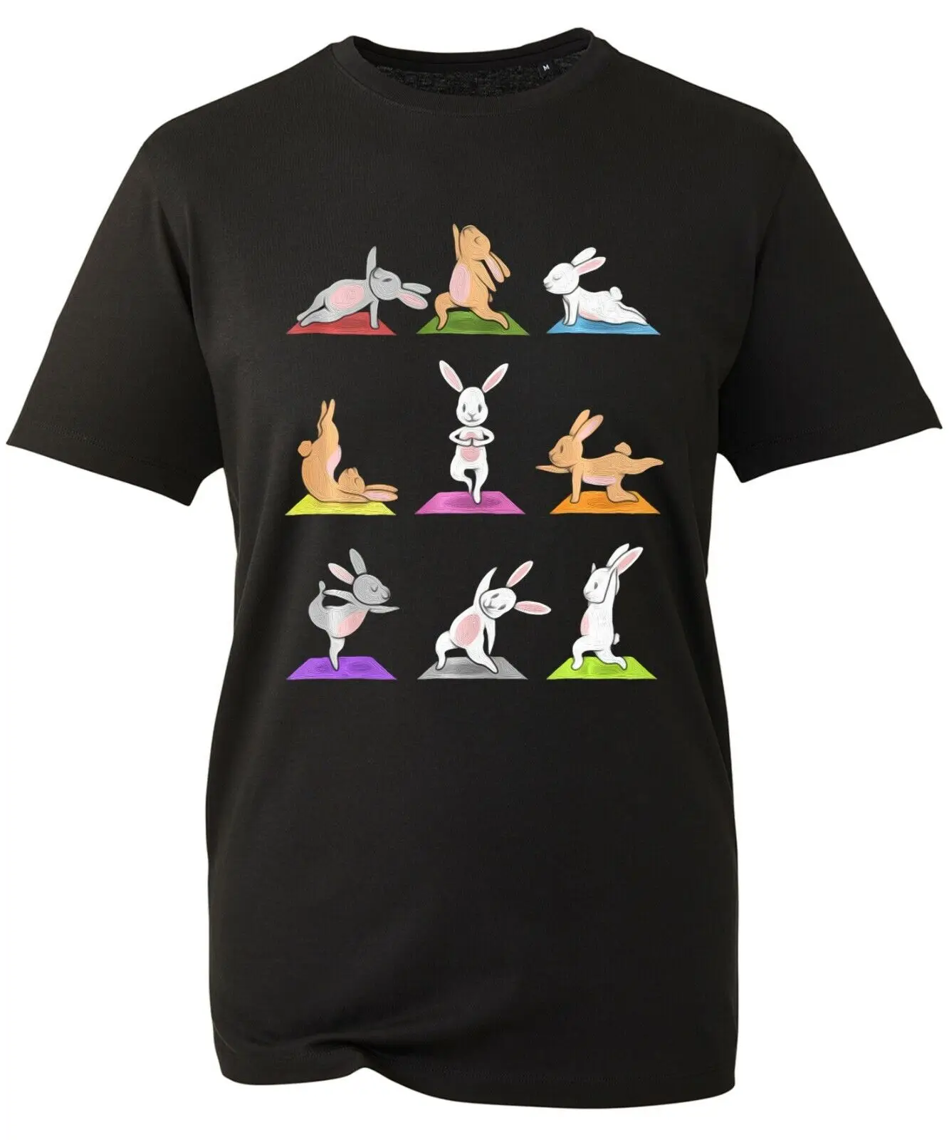 Тениска за йога с великден заек, детска тениска унисекс Hoppy Egg Бъни Rabbit