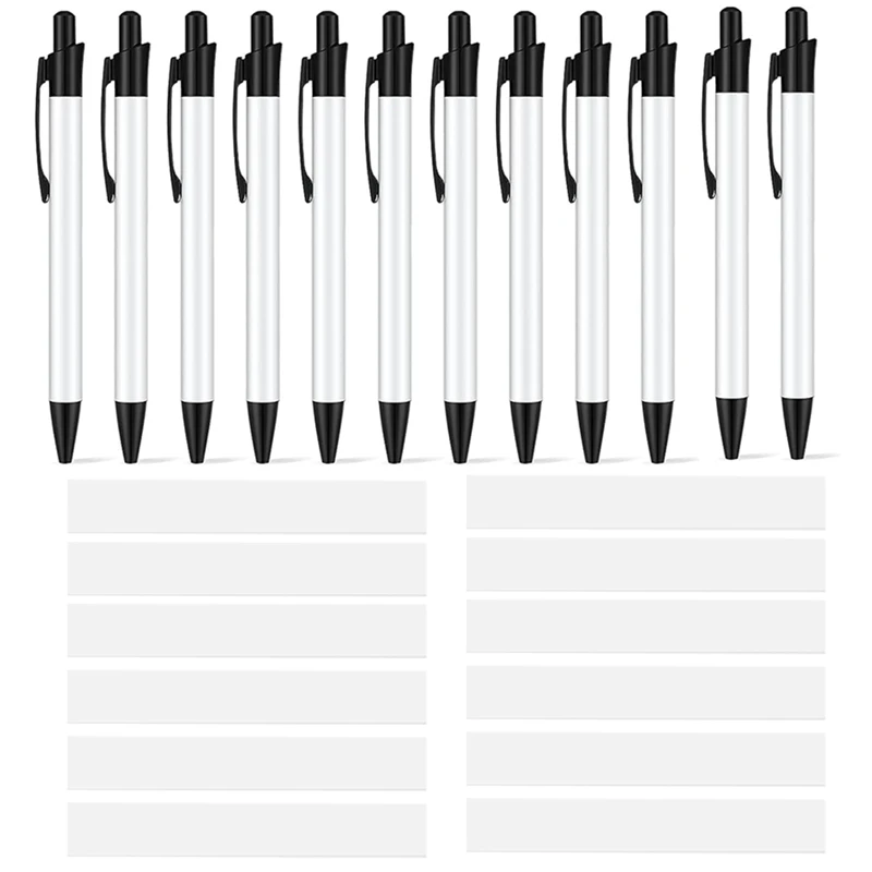 12 комплекти сублимационных дръжки Е сублимационен печат химикалка писалка с психиатър фолио за офис, училище канцеларски Лесен за използване