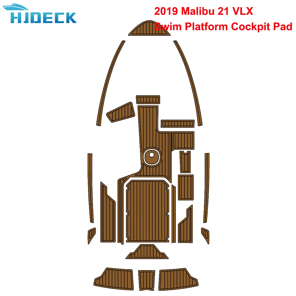2019 Malibu 21 vlx използваните Платформа за плуване Кокпит Калъф За лодки Аксесоари EVA-Дунапрен Подложка за подови настилки от тиково дърво На палубата Адаптивни