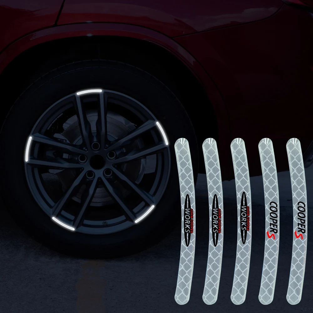 20pcs Светлоотразителни автомобилни стикери на главините на колелата на автомобили, аксесоари за mini R56 coopers R50 R51 R52 R53 R52 R55 R57 r58 r59 R60