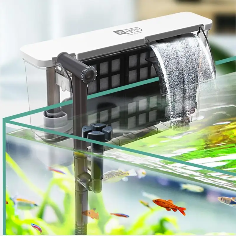 3-Слойный филтър за аквариум, регулируема, тих и ефективен Външен филтър за аквариум с vodopadnaya оксигенацией, Дизайн за вашия аквариум