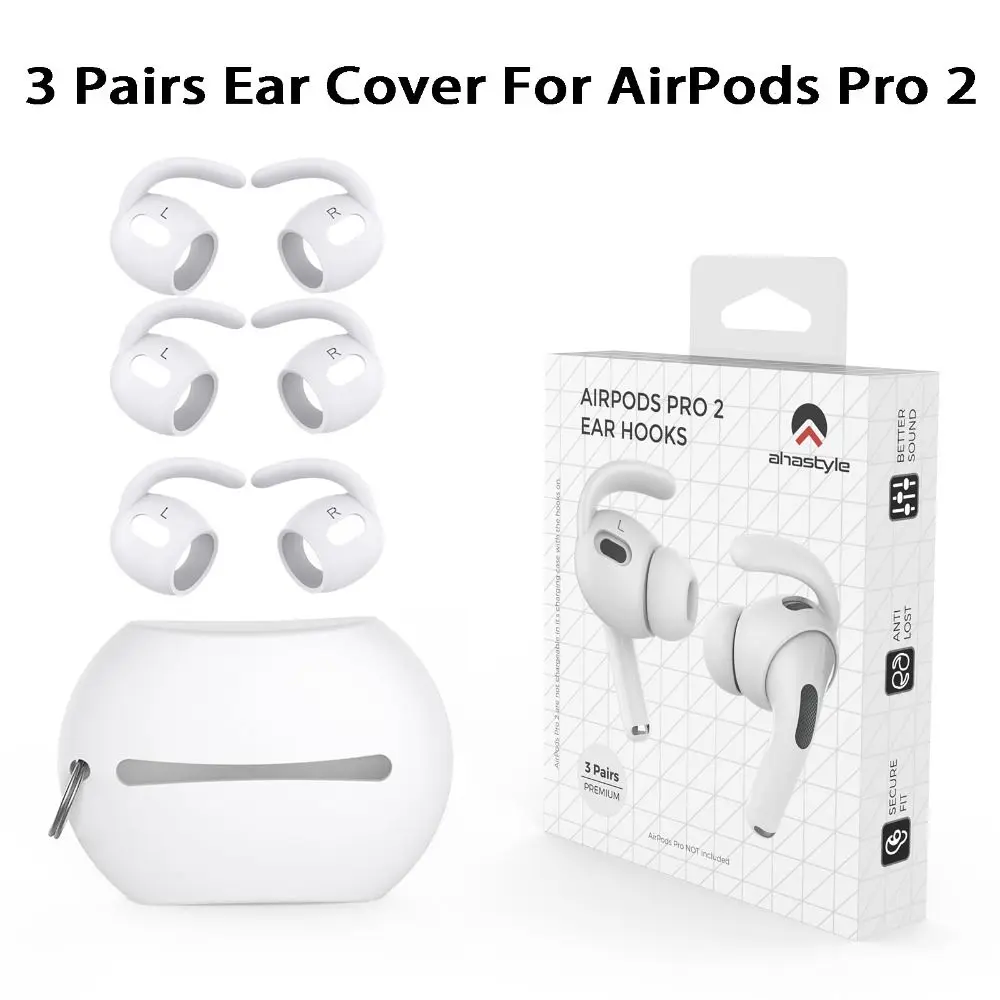 3 чифта Меки Силиконови Слушалки-Плочки За Слушалки Earpods Cover Eartip Ушни Крилца с Кука за Слушалки AirPods Pro 2 Bluetooth