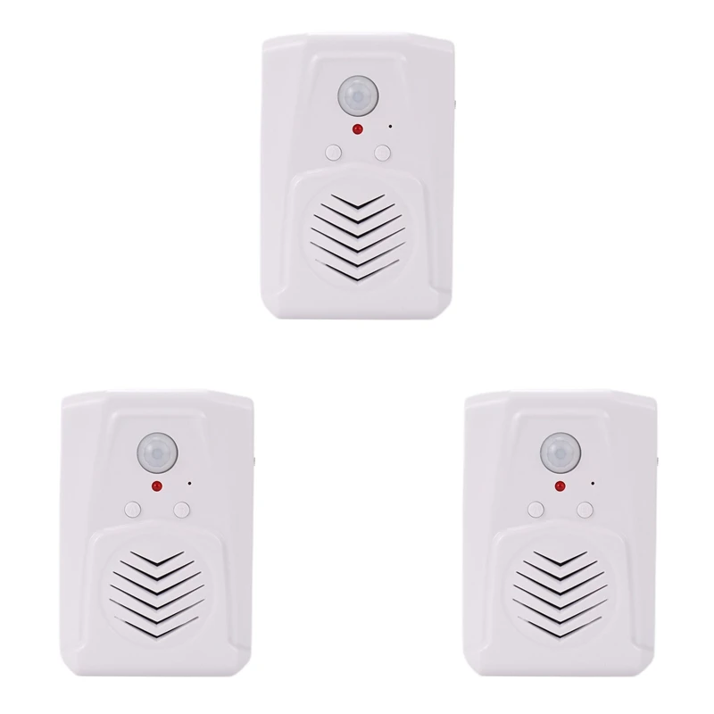 ABHU 3X Сензор за движение на Крилото на разговора Премина MP3 Инфрачервен звънец Безжичен Датчик за движение PIR Гласова Добре дошли звънец на Входната аларма