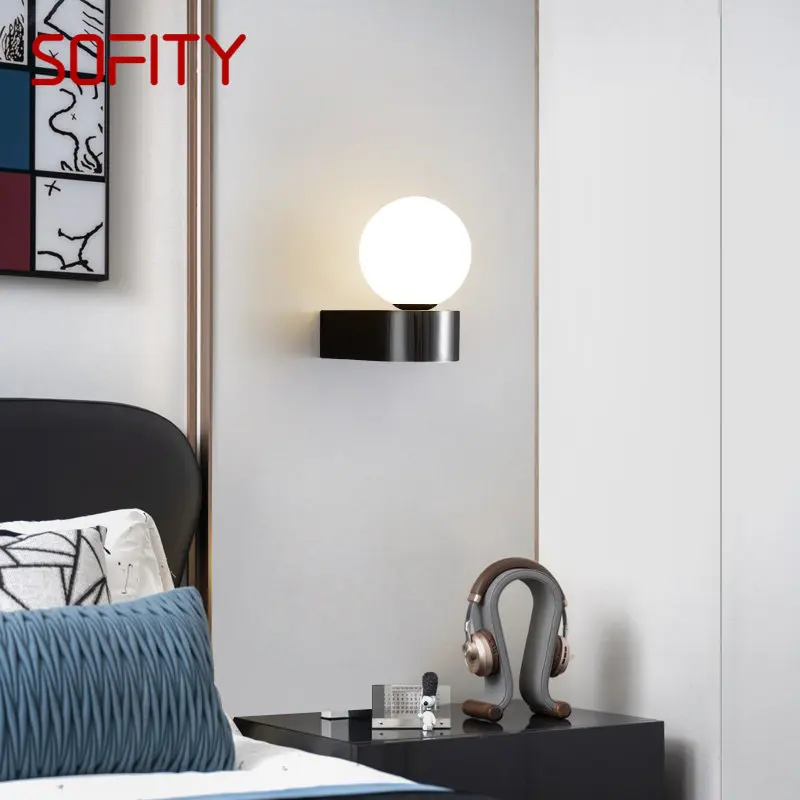 AFRA Модерно Черно Латунное Аплици LED 3 Цвята Simply Creative Beside Light за Домашен интериор на Спалнята