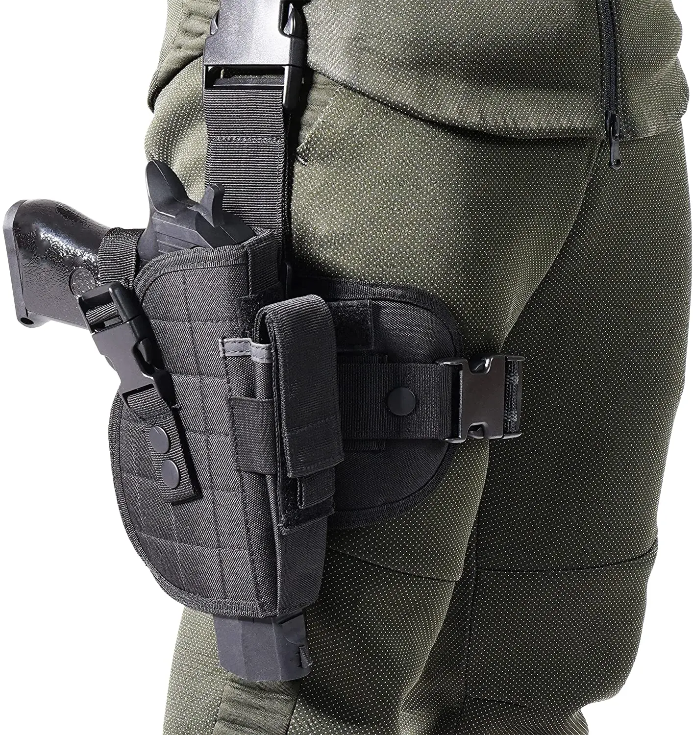 CS Tactical Gun Универсална платформа за опускающихся краката, Тактическа Набедренная пистолетная чанта, Foot колан за всички пистолети, Ловен аксесоар