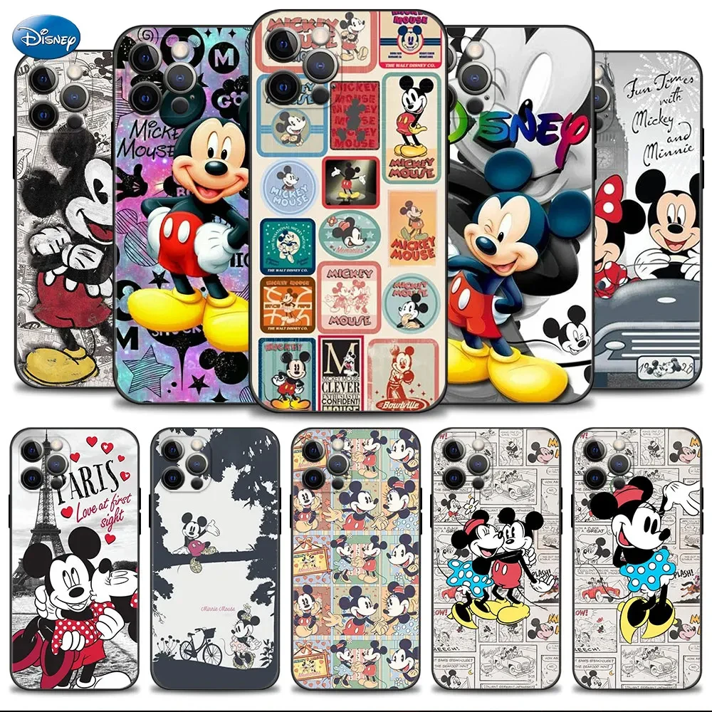 Disney Мики Minnie и Мики Маус Калъф за iPhone 15 14 Pro Max 12 13 Soft 11 XR Mini X SE2 8 XS Tpu 7 6 Plus SE20 Калъф за чифт