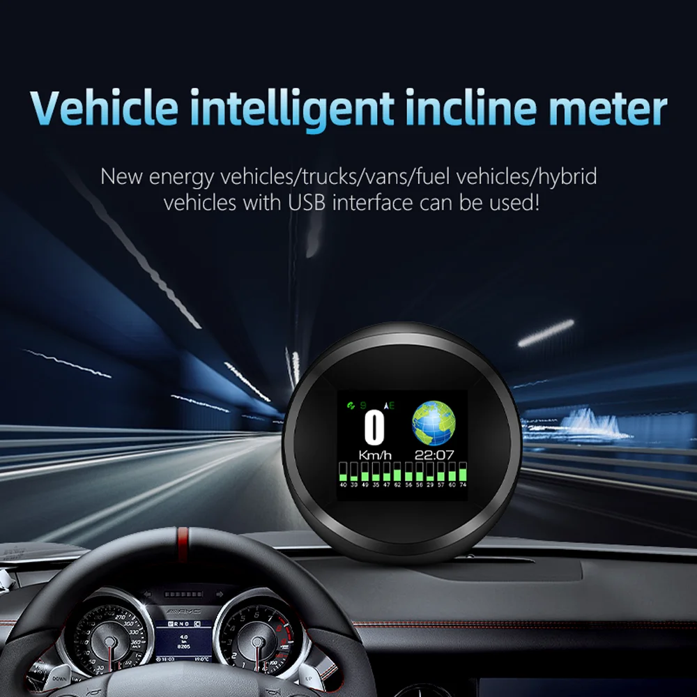 GPS HUD GP11 Авто Измерител на наклона 4x4 HUD Умен Инклинометр Автомобили Цифрова Скорост на Наклона на Ъгъла на Тангажа инклинометр Head Up DisplayUp Раз