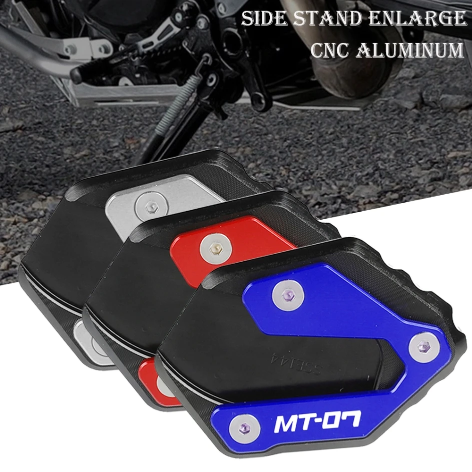 MT 07 MT07 2020 2021 Аксесоари За Мотоциклети CNC Поставка За Краката Странична Поставка удължител Които Тампон За Yamaha MT-07 Tracer RM31
