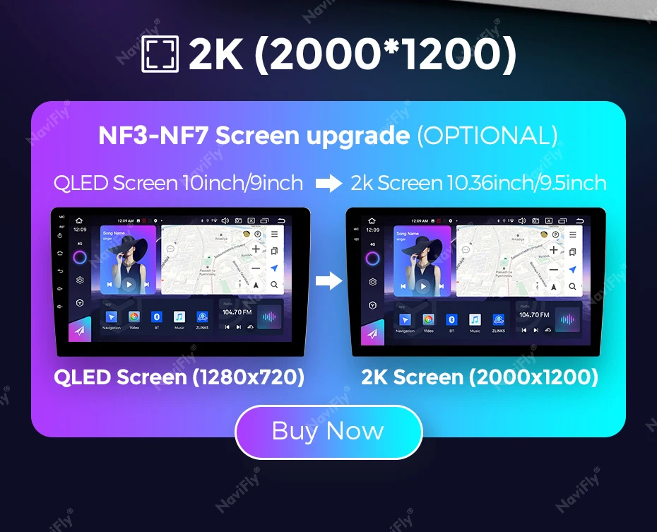 Navifly за осъвременяване QLED-на екрана 2K серия NF3-NF7, моля, не го купуват отделно