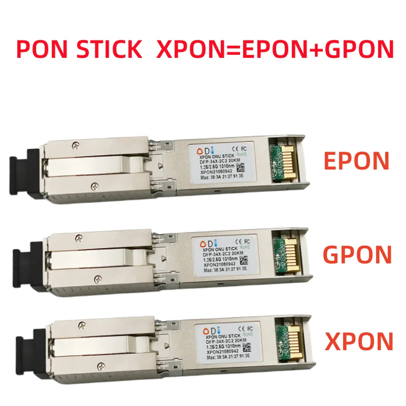 PON-ПАМЕТ EPON GPON XPON SFP ONU Устройство с жак MAC PPPoE IPoE HGU SC DDM модул pon 1490/1330 нм 1.25 Gbit/с 802.3 ah