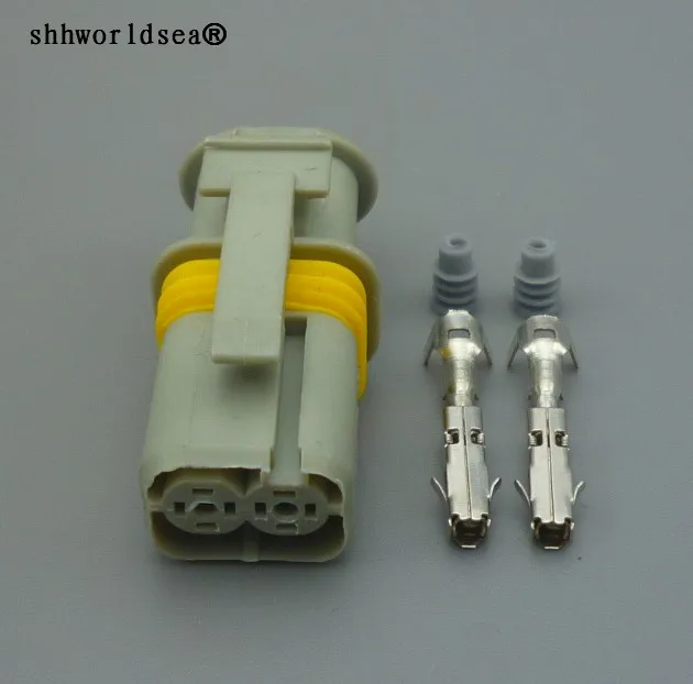 shhworldsea 1,5 мм 2pin женски сиво джак автомобил Auto Plug Light Socket 18286000002