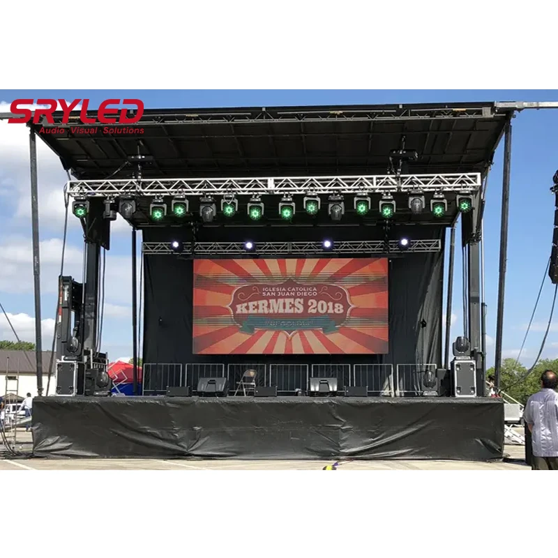SRYLED Открит Прокатный Led дисплей Безшевно Срастване P2.6 P2.9 P3.91 SMD Stage HD Event Stage LED Video Wall Package
