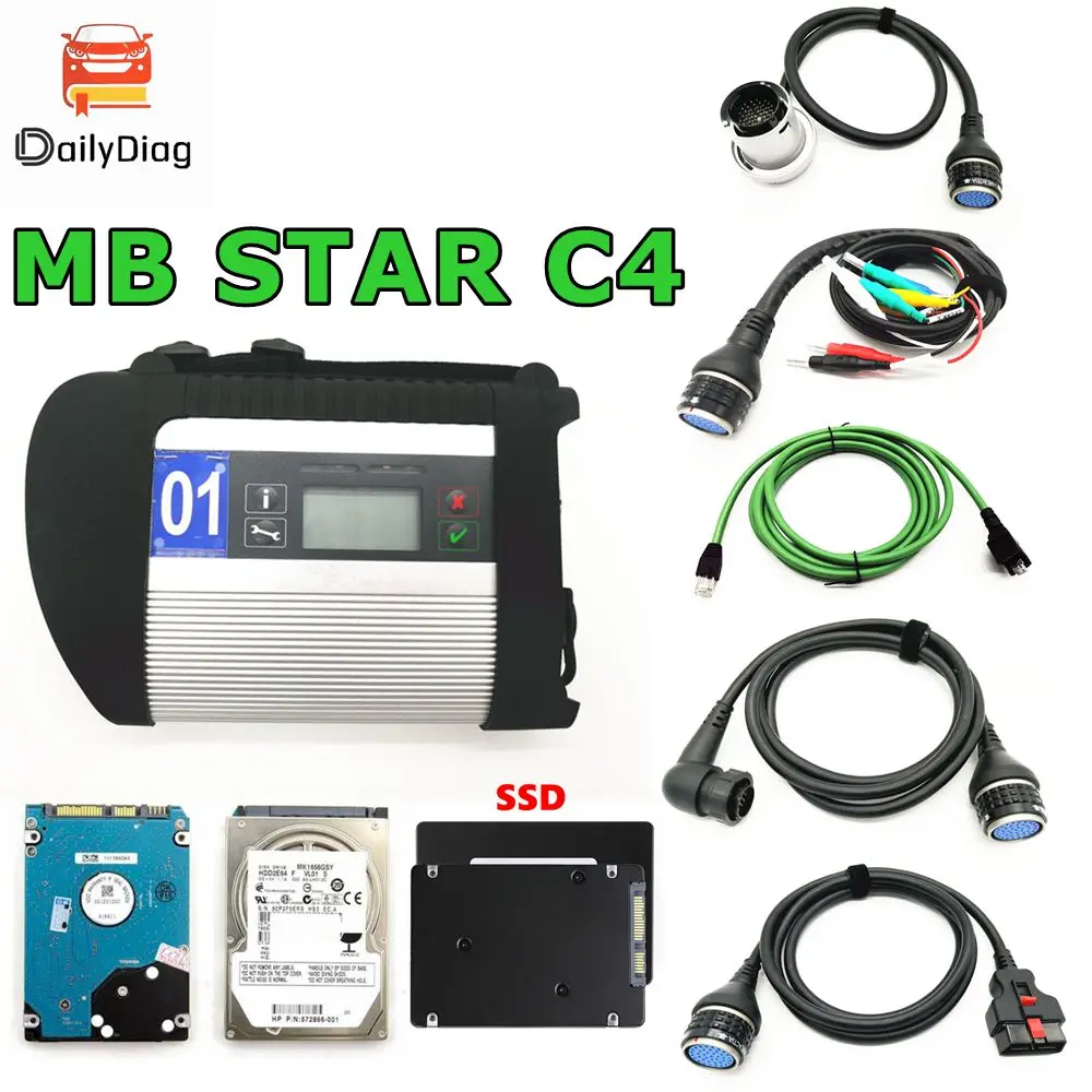 WIFI MB STAR SD C4 DOIP Plus Автоматичен Инструмент за Диагностика C4 SD Connect Инструменти за Диагностика OBDII Скенер за Mercedes-benz Car Truck