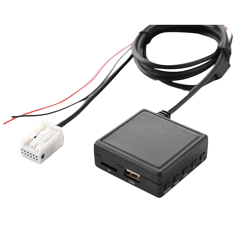 Автомобилен Bluetooth 5.0 адаптер кабел AUX USB TF Подходящ за Peugeot 207 307 308 407