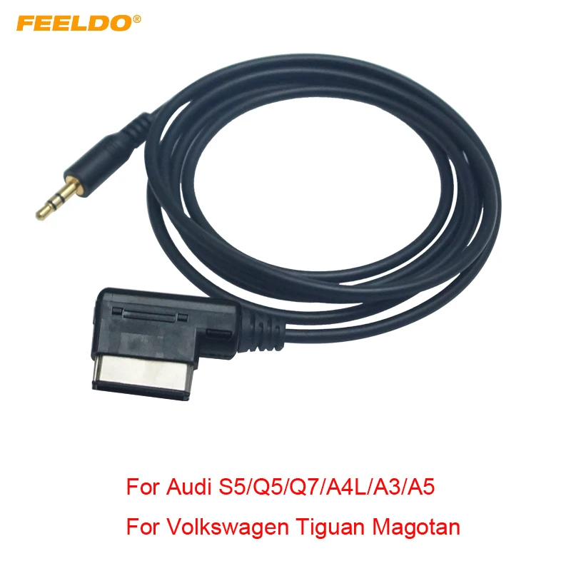 Автомобилен мултимедиен интерфейс FEELDO AMI MMI към 3,5-мм аудио адаптер AUX MP3 за Audi на Volkswagen AUX Wire Кабел # FD6219
