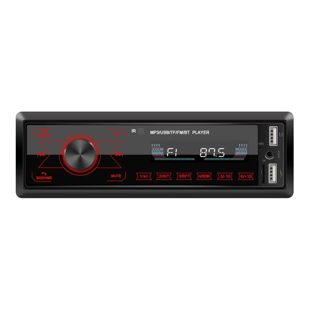 Автомобилна стерео Bluetooth Авто радио с тъчскрийн, Bluetooth 4X60 W 7 цвята 2USB/SD/AUX Hands Free Bluetooth