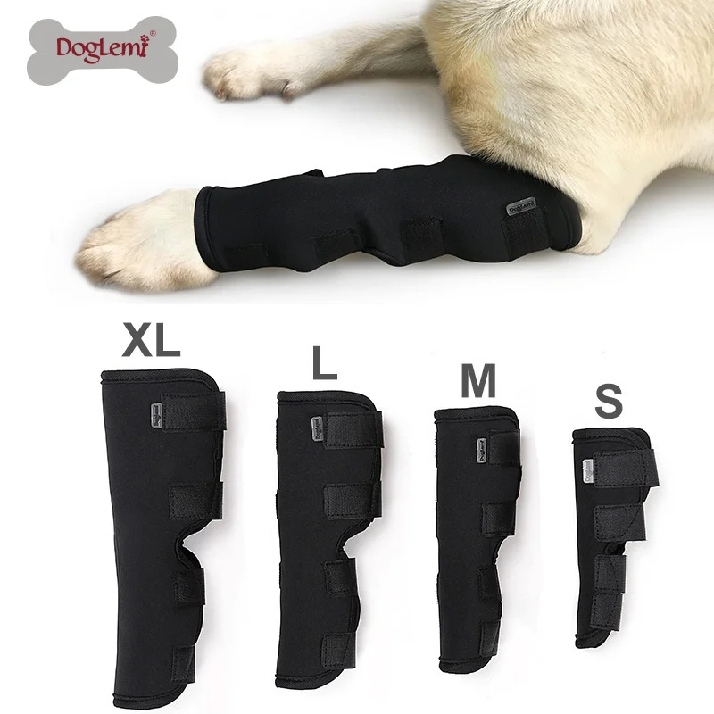 Бандаж за скакателните стави кучета, поддържаща Задната част на Компресиране превръзка от неопрен за ставите на краката на кучето, предпазва рани и наранявания