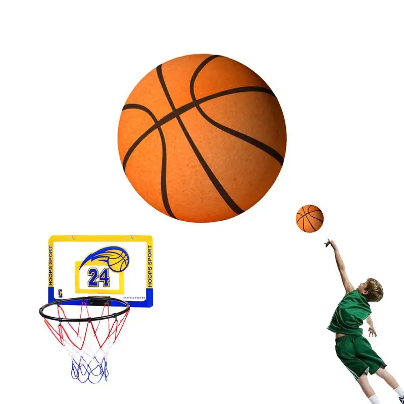 Безшумен баскетболна топка за дриблинга на закрито, лесен топка от мека полиуретанова пяна с висока плътност, топка от мека пяна с висока плътност за
