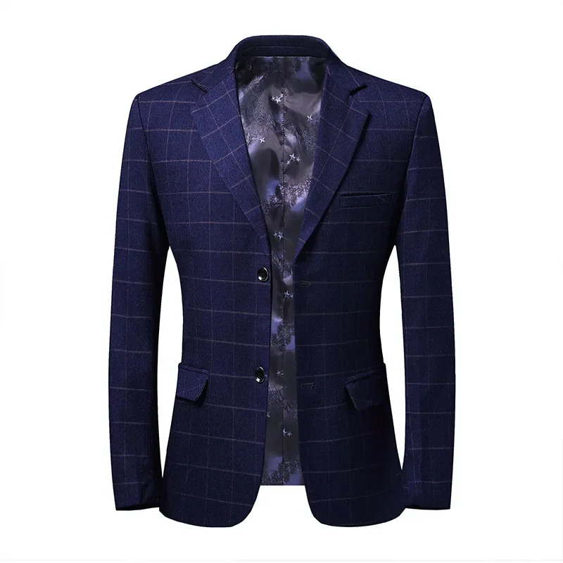 Висококачествен мъжки блейзър на британския стил, бизнес, всекидневни, прост, елегантен модерен джентълменско яке, професионално облекло