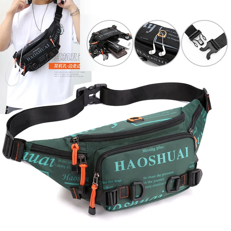 Висококачествена найлонова поясная чанта, прашка, нагрудная чанта за мъже, водоустойчиви многофункционална пътна мъжки набедренная чанта, чанта за бягане