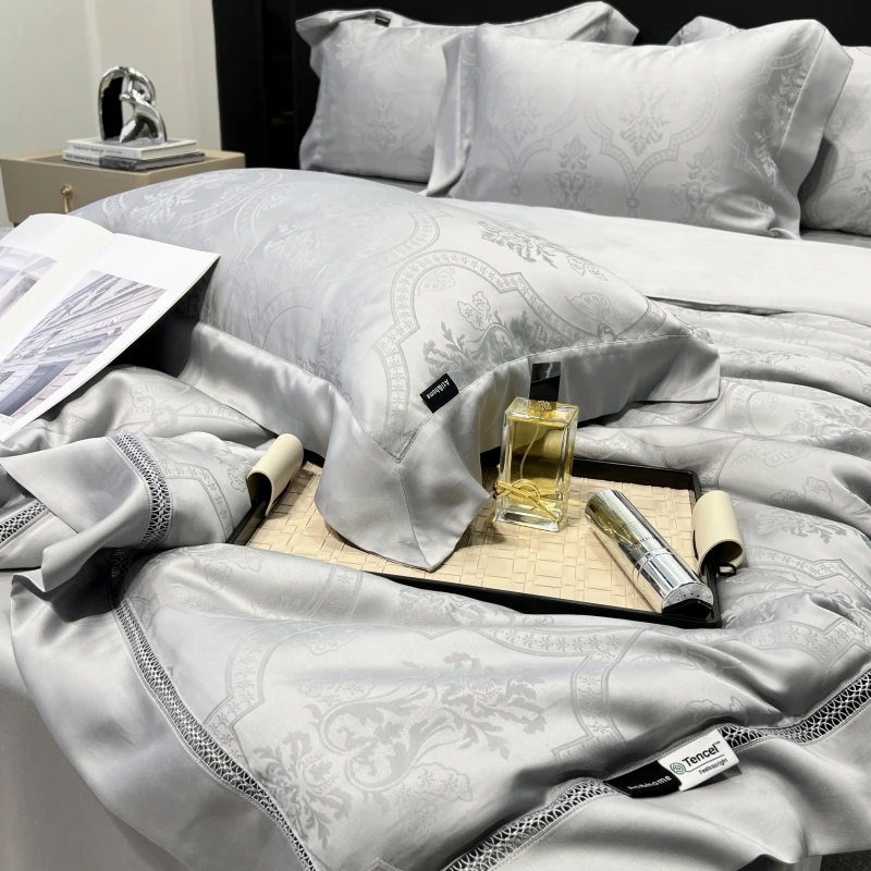 Висококачествено 160 Lanjing Tencel кух лятото е хладно стеганое одеяло от четирите части на коприната хладно фино спално бельо naked sleeping air conditioning стеганое одеяло