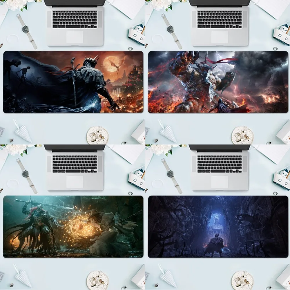 Геймърска подложка за мишка Lords Of The Fallen, голяма игри компютър, клавиатура за PC, подложка за мишка