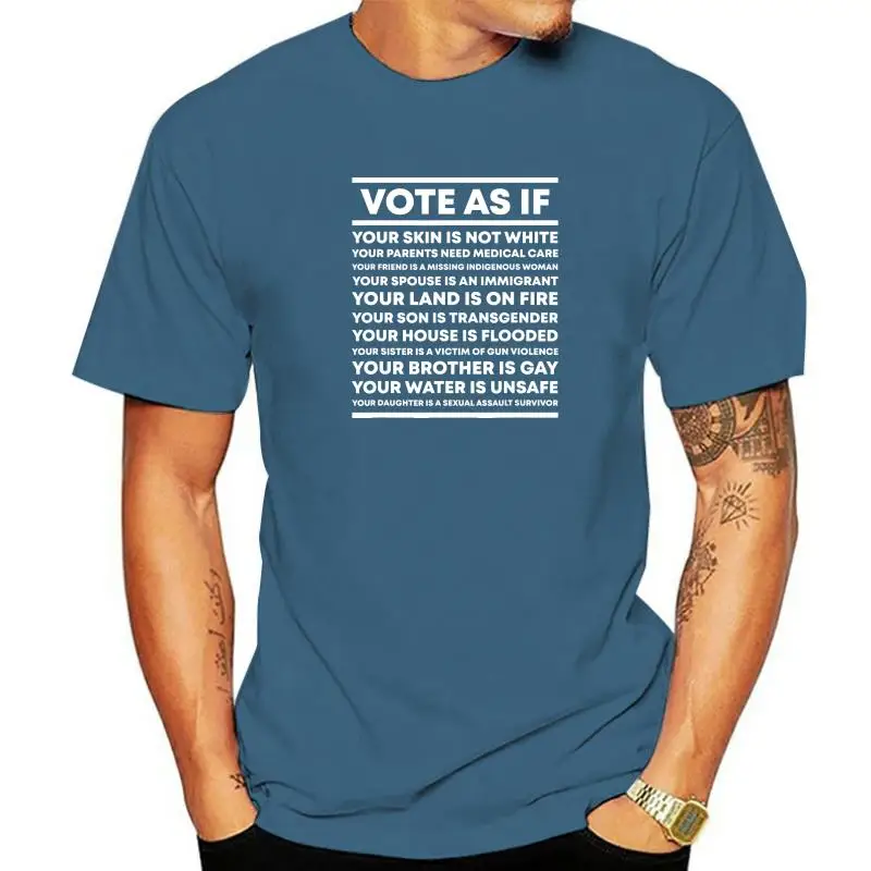 Гласувайте така, като че ли Вдъхновяваща Либералната тениска на президентските избори 2020, Памучни хавлии за плаж, тениски, висококачествена мъжка тениска High Street