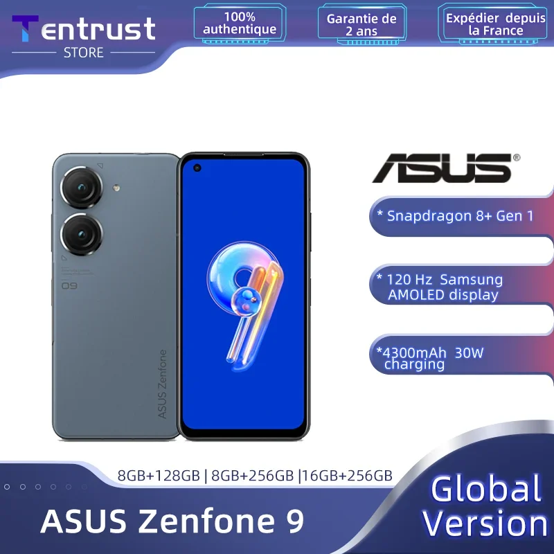 Глобалната версия на ASUS Zenfone 9 5G Смартфон Snapdragon 8 + Gen 1 5,9 