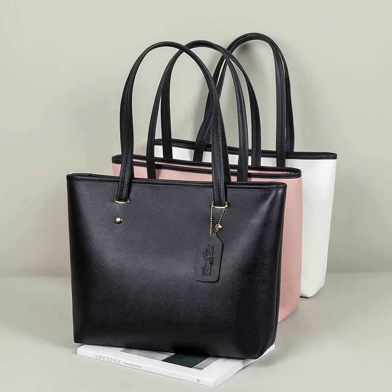 голям дамски чанти-тоут, модни проста новост 2024 г., висококачествена чанта на едно рамо, ежедневни преносима чанта, чанта за пътуване