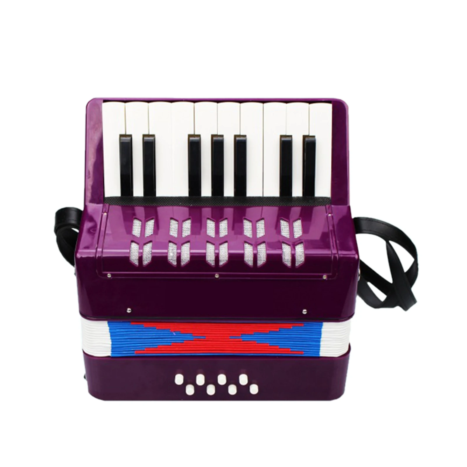 Детски акордеон с 17 клавиша и 8 бас, мини-малък на акордеон, модул за обучение музикален инструмент за начинаещи, подарък за рожден ден