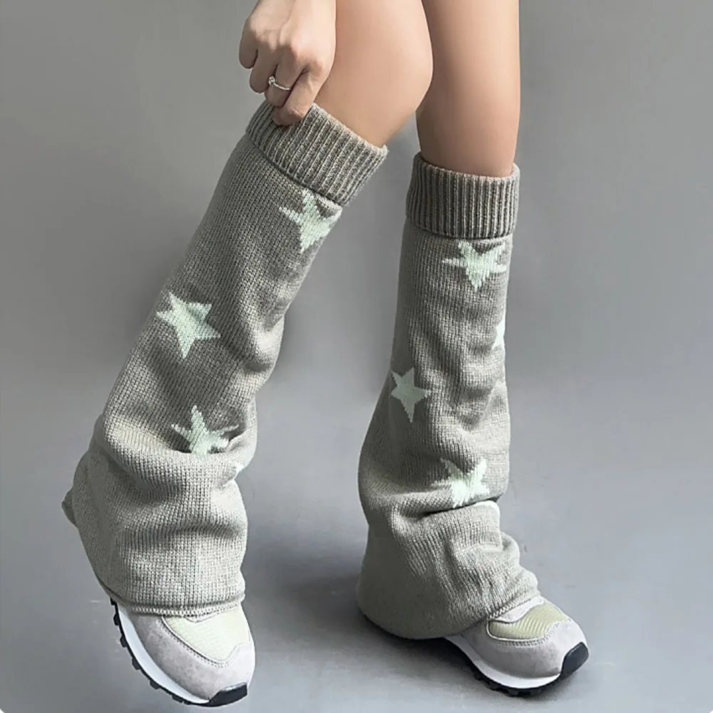 Ежедневни Защитни Чорапи За Краката, Есен-Зима, Вязаный Калъф За Чорапи Cool Girl, Дамски Гети, Готически, Гамаши, Терлици На Краката