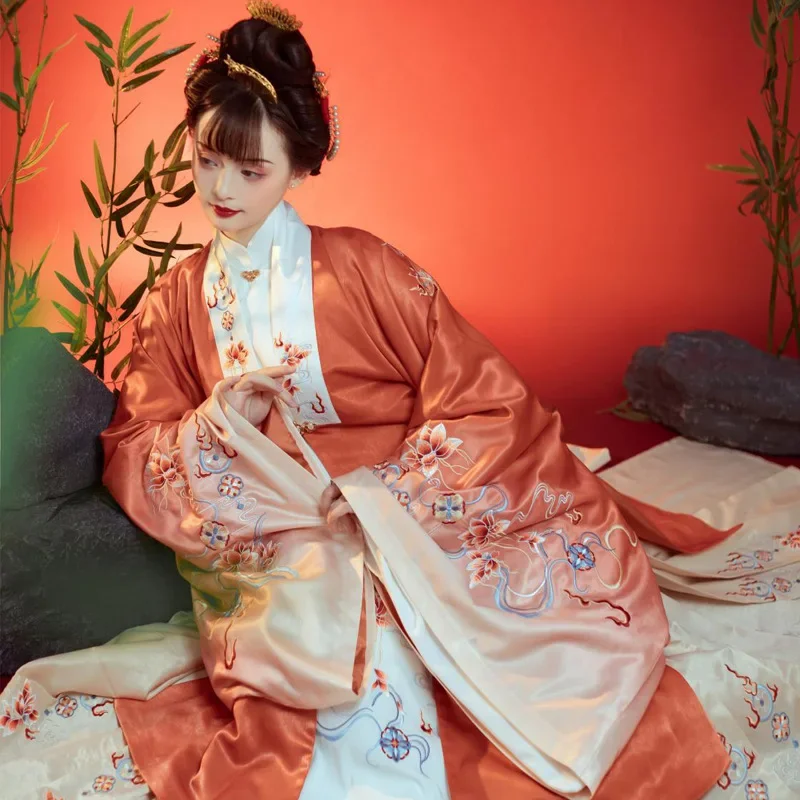 Женствена рокля Hanfu В Китайски Стил, Традиционната Рокля Фея, Рокля в стил Шинуазри, Женствена Рокля на Принцеса за Момичета, Костюм за Хелоуин за Момичета
