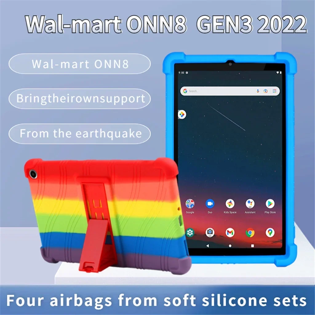 За новия таблет Walmart Onn 8 Case Gen 3 Модел: 100071483, Калъф за Walmart Onn 8 инча 2022 Силиконов калъф Защитната обвивка