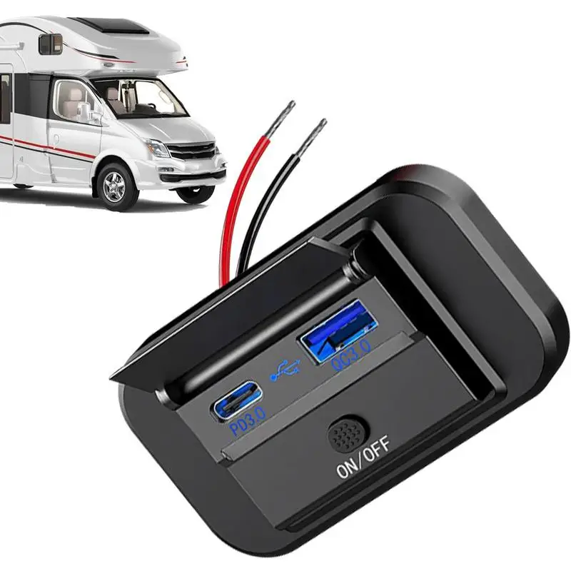 Зарядно за кола Usb C Адаптер Бързо Зареждане Компактен Двоен Адаптер за Запалката на C USB Зарядно за Кола За телефон PD & QC3.0