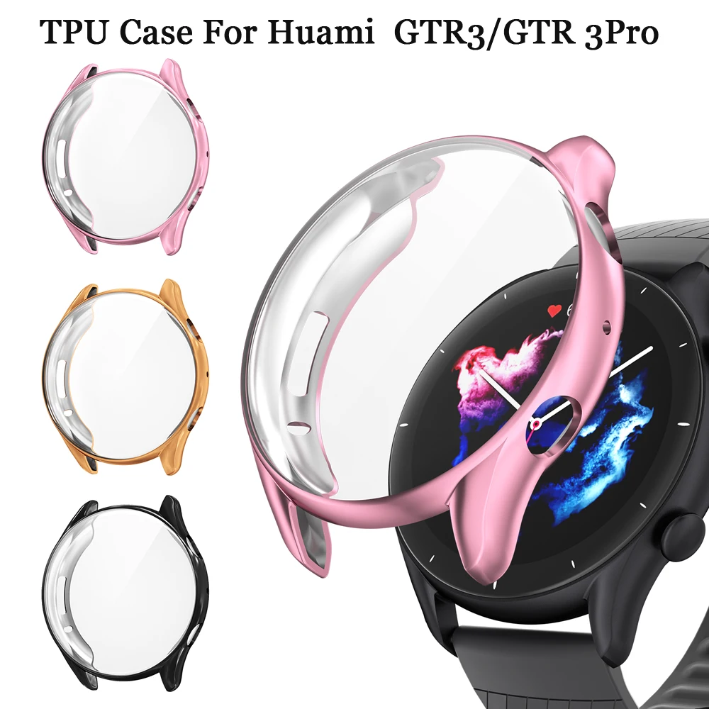 Защитно покритие на екрана, За да Huami Amazfit GTR 3/GTR 3 Pro Case Лека Броня от TPU За Huami Amazfit GTR 3/GTR 3 Pro Cover
