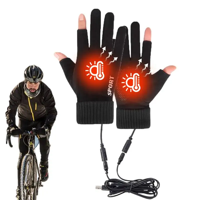 Зимни ръкавици с топъл, Преносими Мото Топли ръкавици, ръкавици с термоэлектрическим топъл, Мото Ръкавици за езда със сензорен екран, работещи на батерии