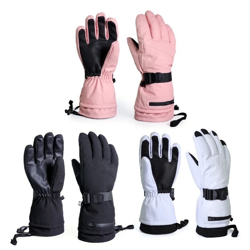 Зимни топли ръкавици за възрастни, ветроупорен, водоустойчив, ски ръкавици с джоб с цип