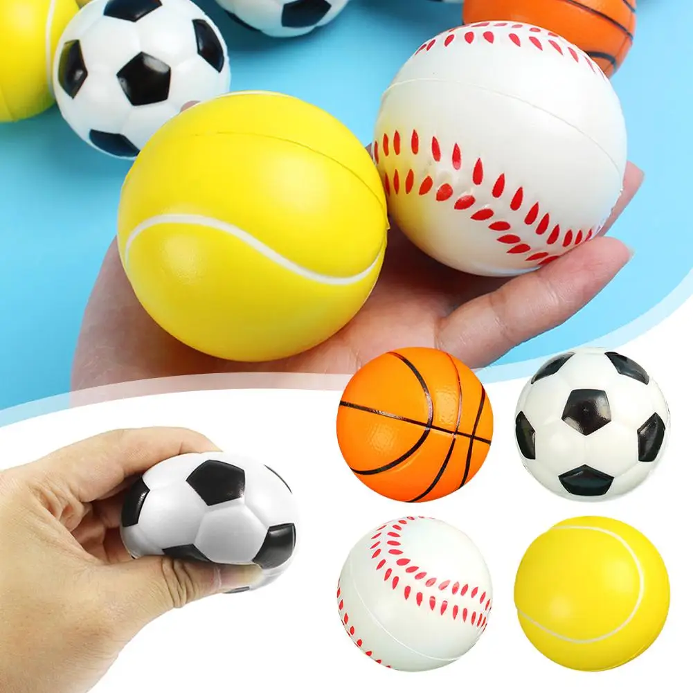 Играчка-сжимающий топката 6 см Футбол, Баскетбол, Бейзбол, тенис, Порести топката, Антистрес Развитие на играчка, Баскетболни топки и Аксесоари за S2F0