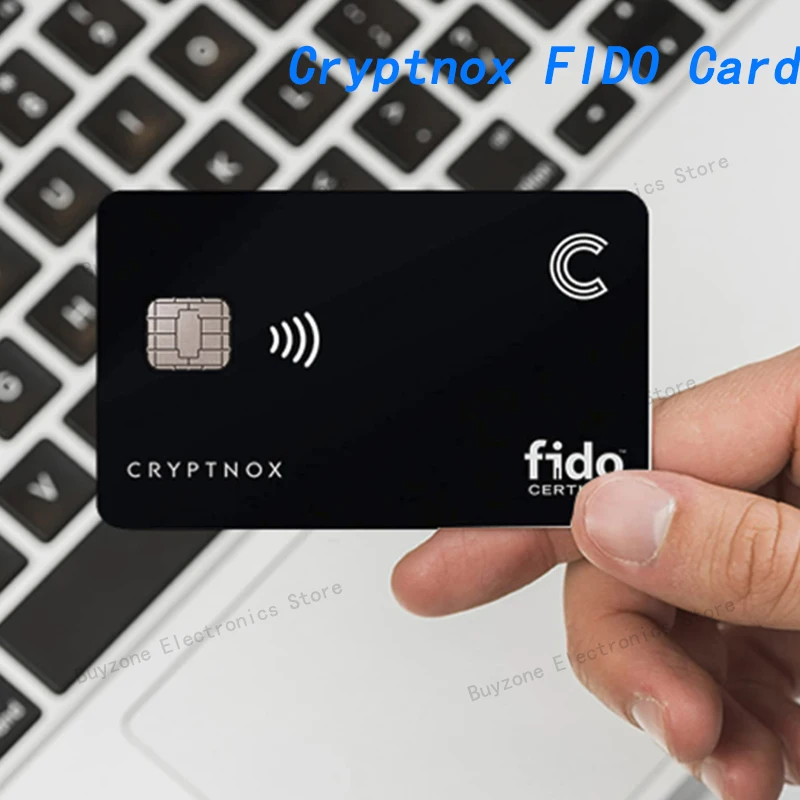 Карта Cryptnox FIDO - Сертифицирана Fido2 - Ключ за сигурност за iPhone - Връзка чрез NFC Удостоверяване без парола или 2FA
