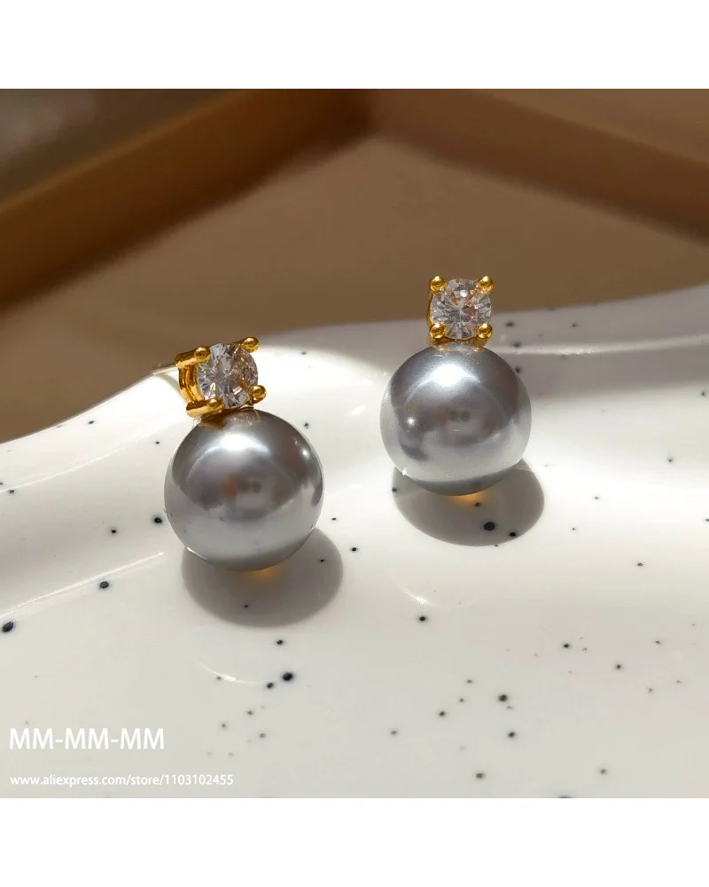 Класически обици с перли ММ За жени, Елегантни Аксесоари за партита с имитация на перли