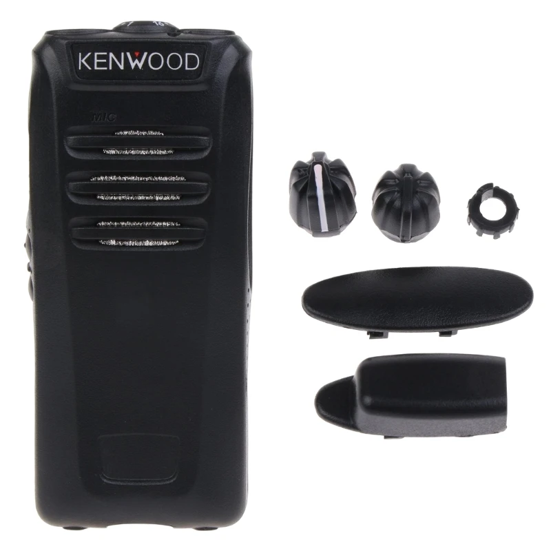 Контролен панел Cangkang Penutup Depan + Комплект за ремонт Kenop Compatibel untuk Aksesori Radio Уоки-токи Kenwood NX340 NX240