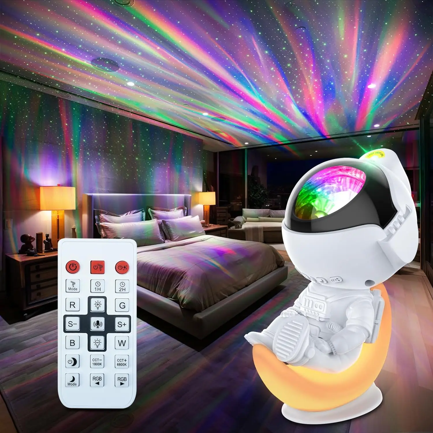 Космически проектор, проектор Galaxy за спални, Звезден проектор, лека нощ с таймер и дистанционно управление, рождени дни