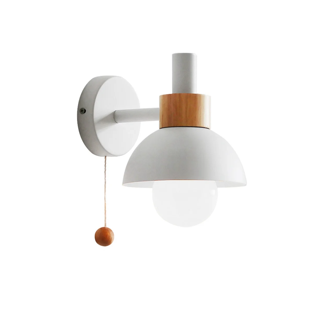 Лампа за Преминаване На Верандата Хола В Скандинавски Минималистичном Стил, Съвременната Нощна лампа За спални, монтиран на стената лампа Macaron (Бял)