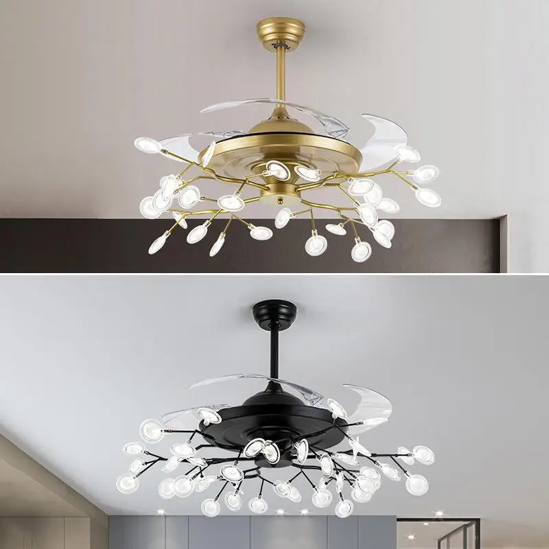 Лампа Светулка, полилей, лампа за дневна, луксозен прост модерен лампа, вентилатора, ресторант, дом скандинавски 42-инчов вентилатор на тавана, лампата