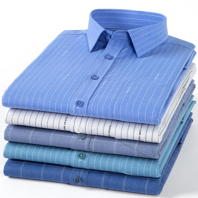 Луксозни мъжки ризи и блузи с дълги ръкави и защита от бръчки, приталенная бизнес риза Camisa Social Dress за мъжки дрехи