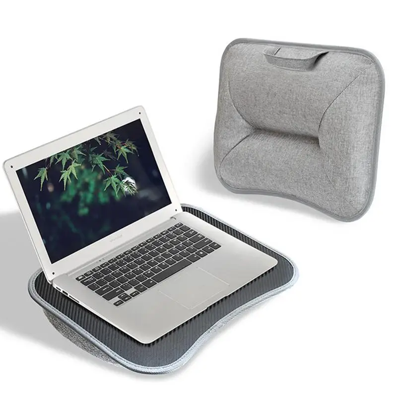 Маса за лаптоп на скута си Мек и удобен Мултифункционален Малка маса за лаптоп с възглавница, пълни с поролоновыми частици за работа