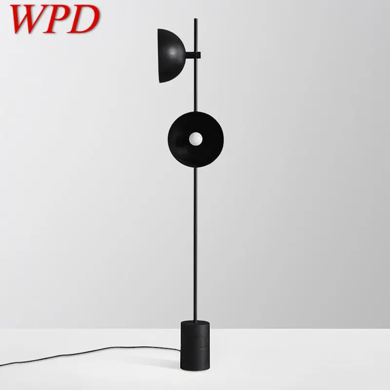 Модерен ретро мрамор под лампа WPD, Скандинавски Творчески прост led черен лампа за дома салона на хотел